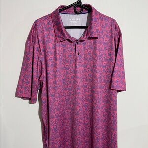 Men's Pink and Blue Patterned Shirt